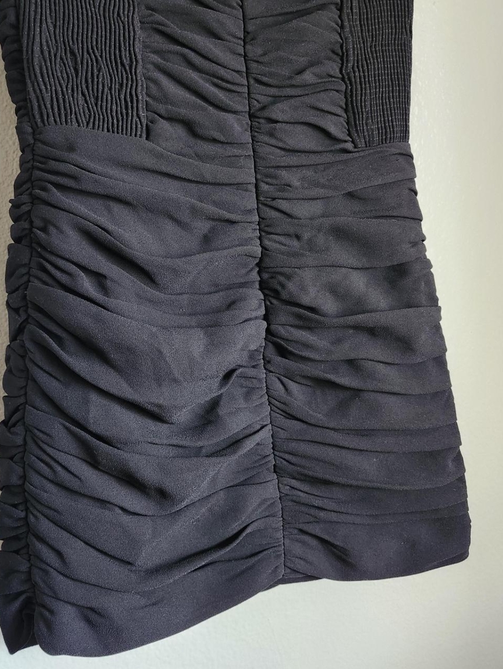 Zara Black Ruched Halter Mini Dress – Bodycon Night Out Club Date Dress Small - Picture 8 of 9